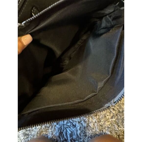 Elliott Lucca Genevieve Satchel Bag Slate Leather Double Zipper Braided Handles - Picture 12 of 16